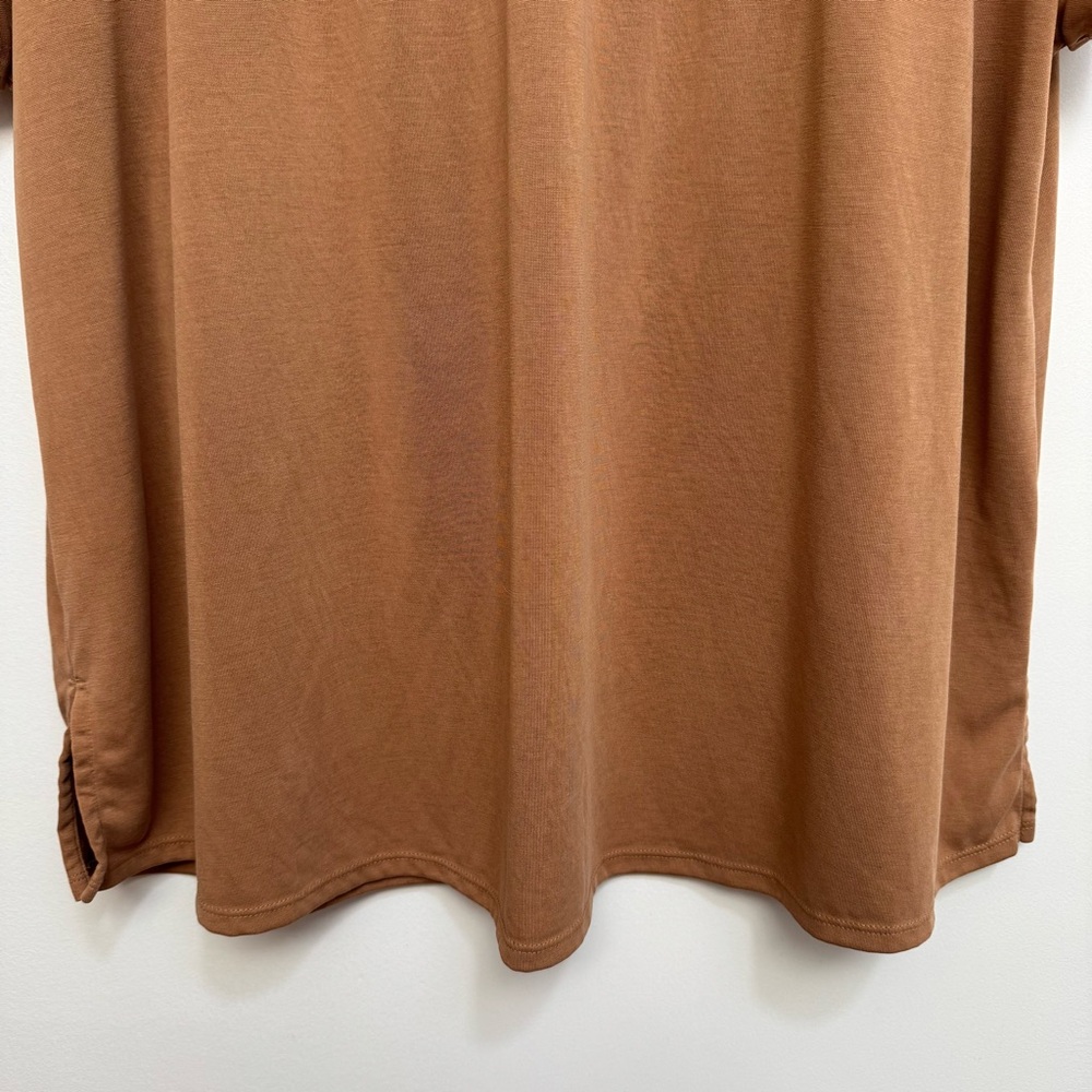 J. Jill Boxy Slinky Knit Blouse Top Women’s XL Neutral Travel Modal Blend Safari - Picture 8 of 11